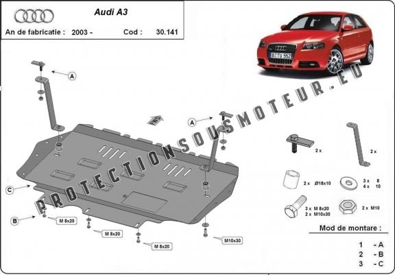 Protection sous moteur et de la boîte de vitesse Audi A3