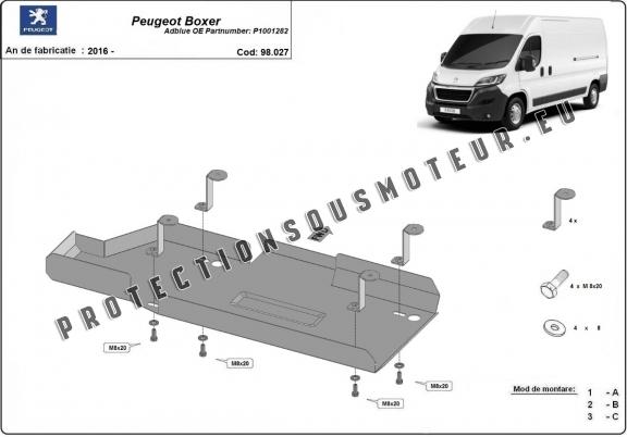 Protection réservoir AdBlue Peugeot Boxer