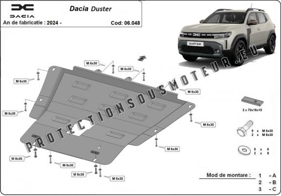 Protection sous moteur et de la boîte de vitesse Dacia Duster - 4x2