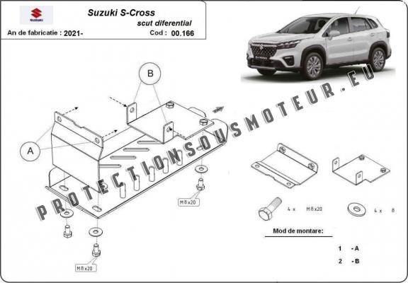 Aluminium protection du différentiel Suzuki S-Cross