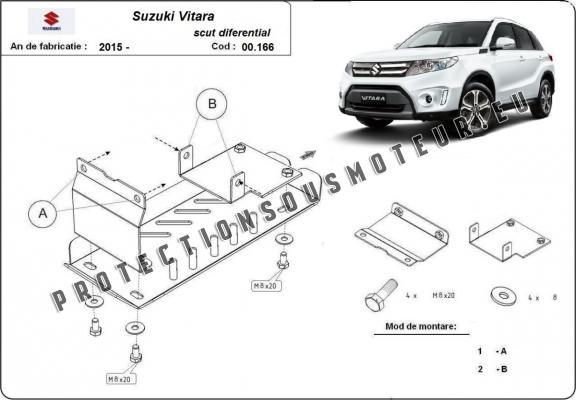 Aluminium protection du différentiel Suzuki Vitara