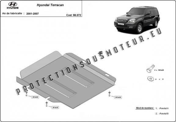 Protection  boite de transfert Hyundai Terracan