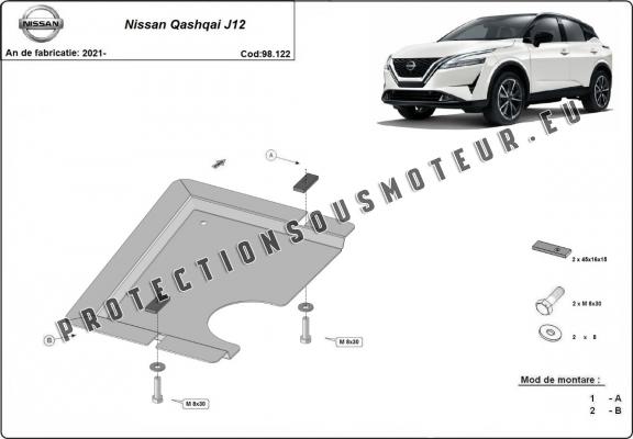 Protection du différentiel Nissan Qashqai J12