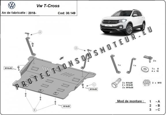 Protection sous moteur et de la boîte de vitesse VW T-Cross