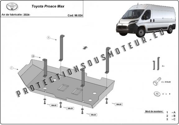 Protection réservoir AdBlue Toyota Proace Max