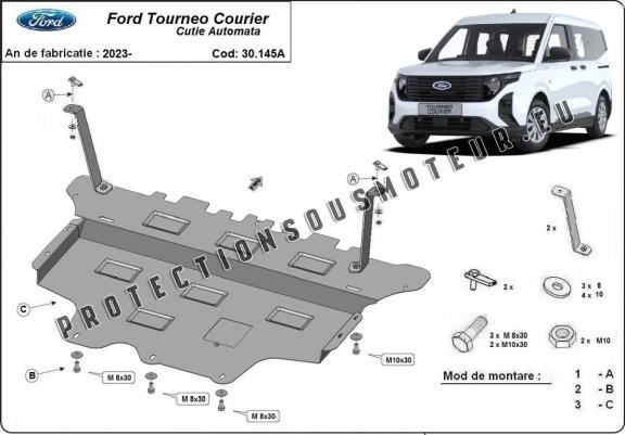 Protection sous moteur et de la boîte de vitesse Ford Tourneo Courier  - Boîte de vitesse automatique