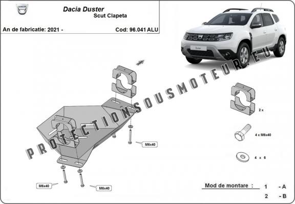 Protection de Vanne EGR Dacia Duster Aluminium