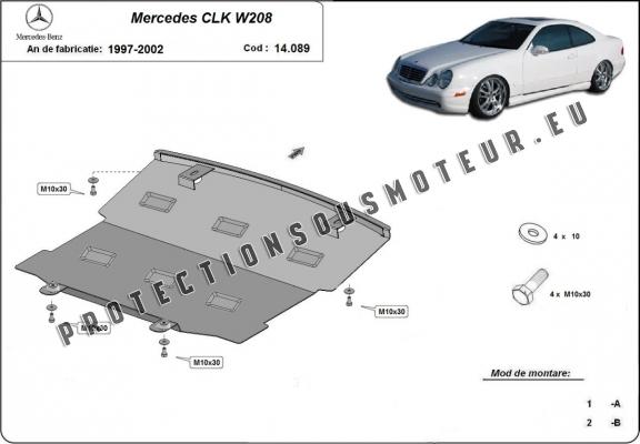 Protection sous moteur et de la radiateur Mercedes CLK W208