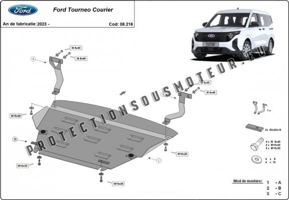 Protection sous moteur et de la boîte de vitesse Ford Tourneo Courier