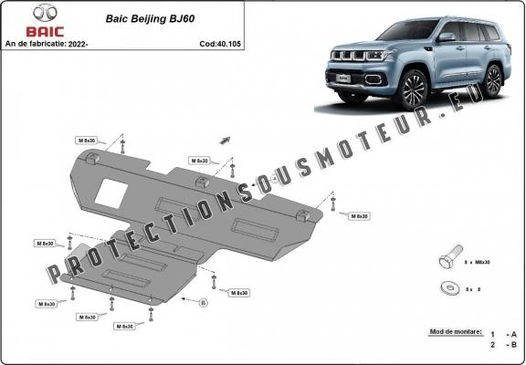 Protection Sous Moteur Baic Beijing BJ60- Aluminium